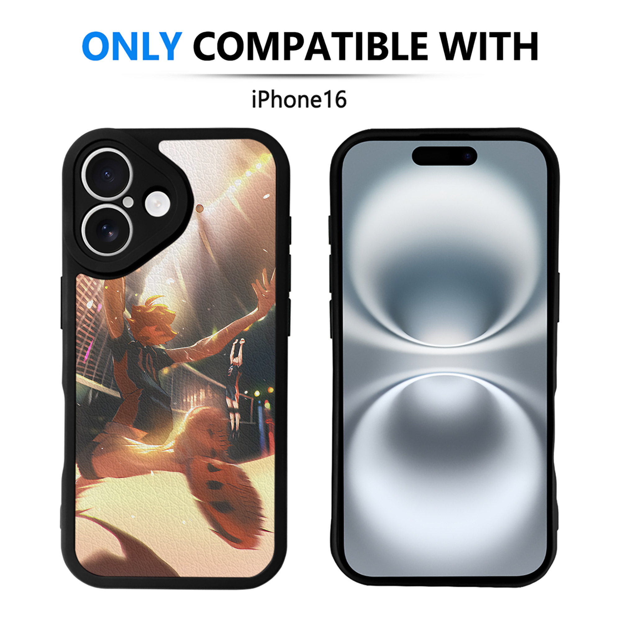 （画像用） ハイキュー!! Haikyu!! 【iPhone 16シリーズ対応】シリコンスマホケース（レザー調） 材質：シリコン